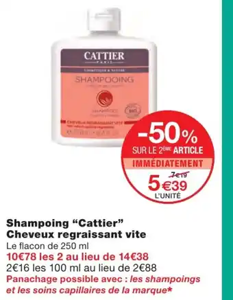 Monoprix Shampoing "Cattier" offre