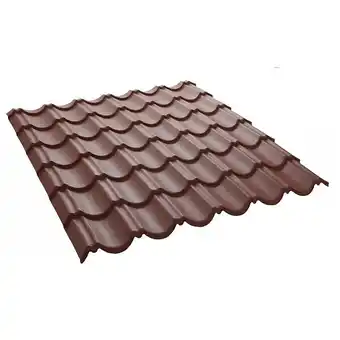 Brico Cash Panneau tuile facile 1030 x 950 mm en acier galvanisé laqué mat brun rouge mat, l : 950 mm, l : 1030 mm offre