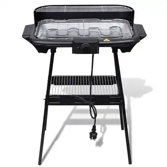 Bricorama Barbecue electrique grille rectangulaire pour jardin - noir offre