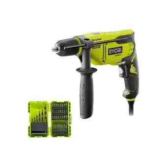 Bricorama Pack ryobi - perceuse à percussion - rpd800-k - 800w - coffret antichocs empilable rak38sdd 38 accessoires de perçage-vissage offre
