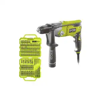 Bricorama Pack ryobi perceuse à percussion rpd1200-k - 1200w - coffret de 127 accessoires - rak127ddsd offre