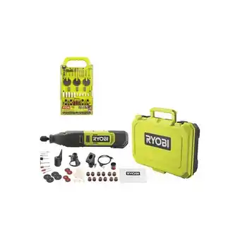 Bricorama Pack ryobi - mini-outil multifonction rrt12-120ba3/35 - 12v - 1 batterie 2.0ah - 1 câble usb c - 35 accessoires - kit de 155 offre
