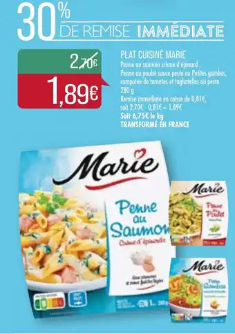 Match Plat Cuisiné Marie offre