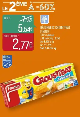 Match Bâtonnets Crousibat Findus offre
