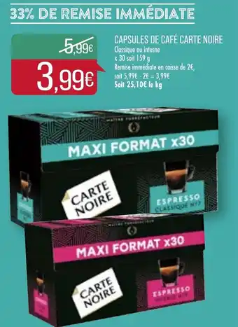 Match Capsules De Café Carte Noire offre