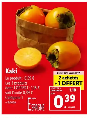 Lidl Kaki offre