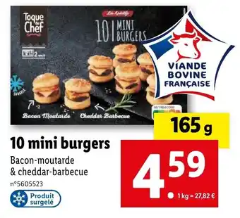 Lidl 10 mini burgers offre