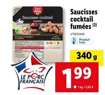 Lidl Saucisses cocktail fumées offre