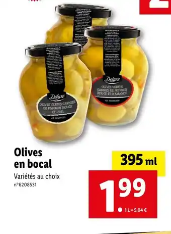 Lidl Olives en bocal offre