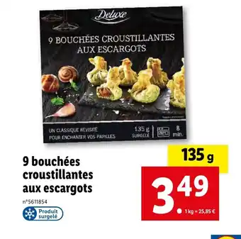 Lidl 9 bouchées croustillantes aux escargots offre