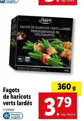 Lidl Fagots de haricots verts lardés offre