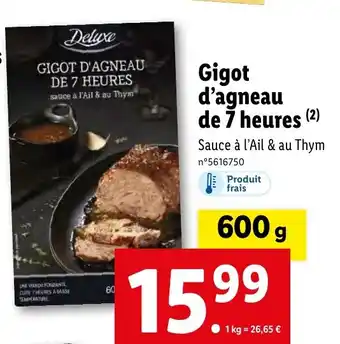 Lidl Gigot d'agneau de 7 heures offre