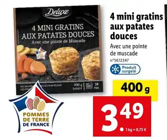 Lidl 4 MINI GRATINS AUX PATATES DOUCES offre