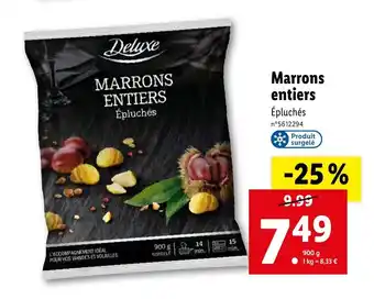 Lidl Marrons entiers offre