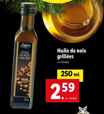 Lidl Huile de noix grillées offre