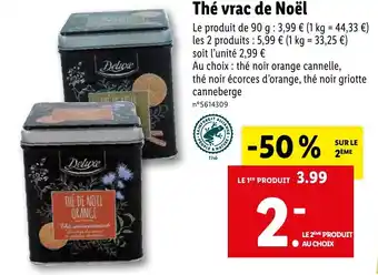 Lidl Thé vrac de Noël offre
