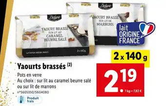 Lidl Yaourts brassés offre