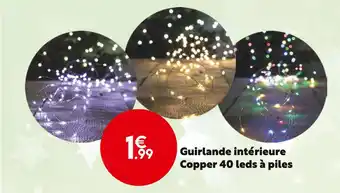 Maxi Bazar Guirlande intérieure copper 40 leds à piles offre