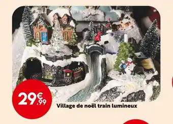 Maxi Bazar Village de noël train lumineux offre