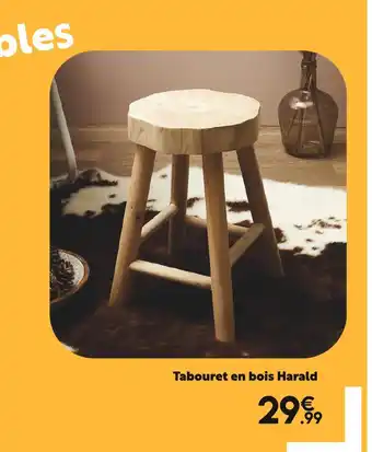 Maxi Bazar Tabouret en bois harald offre