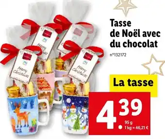 Lidl Tasse de Noël avec du chocolat offre