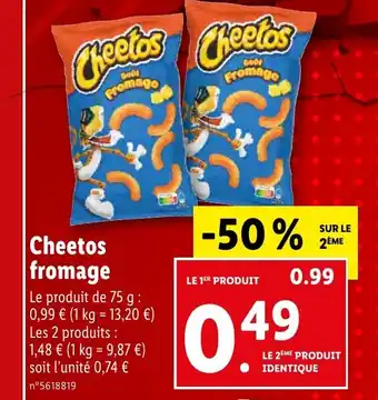 Lidl Cheetos fromage offre