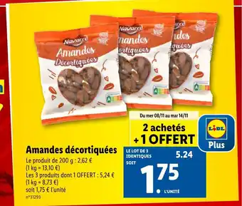 Lidl Amandes décortiquées offre