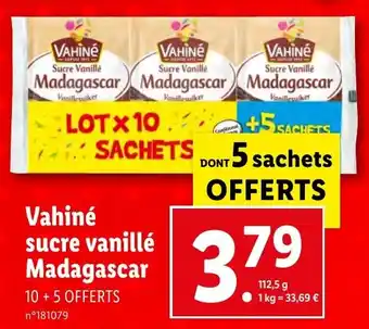 Lidl Vahiné sucre vanillé Madagascar offre