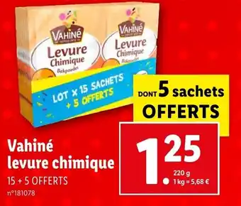 Lidl VAHINE Levure Chimique Bakpoeder offre