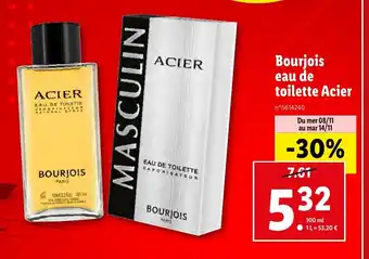 Lidl BOURJOIS EAU DE TOILETTE VAPORISA PAK offre
