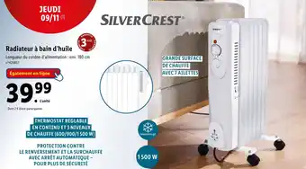 Lidl Radiateur à bain d'huile offre