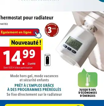 Lidl Thermostat pour radiateur offre