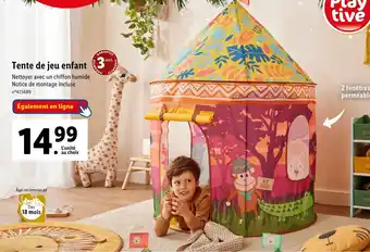 Lidl Tente de jeu enfant offre