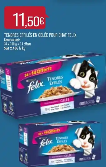 Match Tenores Effilés En Gelée Pour Chat Felix offre