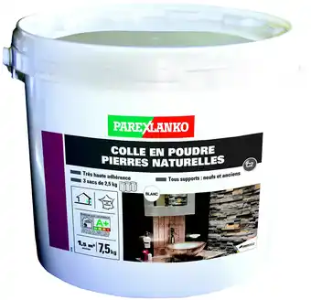 Colle plaquettes de parement intérieur et extérieur pierre naturelle parexlanko poudre 7,5kg