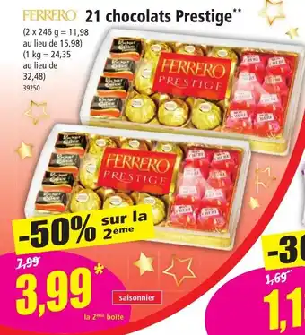 Norma FERRERO 21 chocolats Prestige offre
