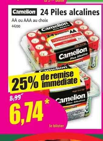 Norma Camelion 24 Piles alcalines offre
