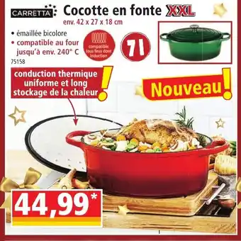 Norma CARRETTA Cocotte en fonte XXL offre