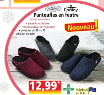 Norma Elle Nor Ronley Pantoufles en feutre offre