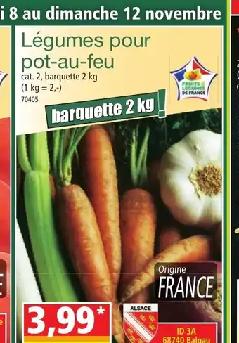 Norma Légumes pour pot-au-feu offre