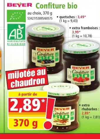 Norma BEYER Confiture offre