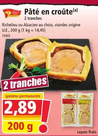 Norma Pâté en croûte offre