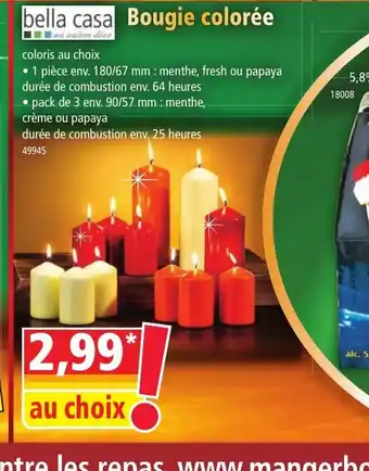 Norma Bella casa Bougie colorée offre