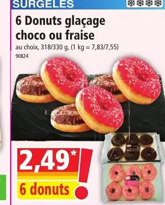 Norma 6 Donuts glaçage choco ou fraise offre