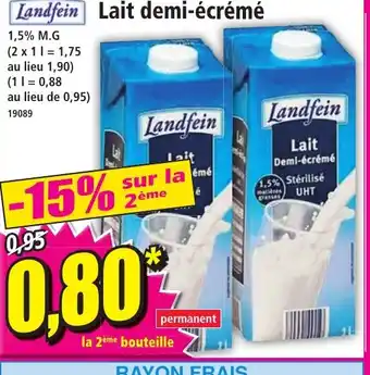 Norma Landfein Lait demi-écrémé offre