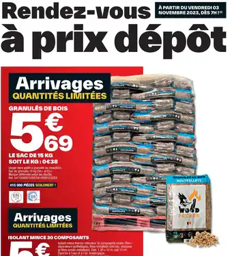 Brico Dépôt LE SAC DE 15 KG SOIT offre