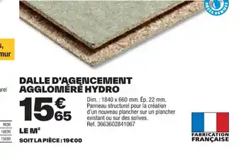 Brico Dépôt DALLE D'AGENCEMENT AGGLOMÉRÉ HYDRO offre