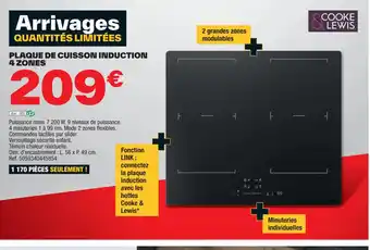 Brico Dépôt PLAQUE DE CUISSON INDUCTION 4 ZONES offre