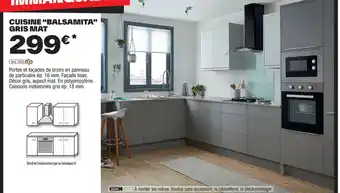 Brico Dépôt CUISINE "BALSAMITA" GRIS MAT offre