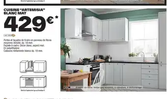 Brico Dépôt CUISINE "ARTEMISIA" BLANC MAT offre